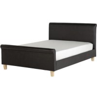 Seconique Shelby Double Sleigh Bed in Brown