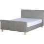 Seconique Shelby Double Bed in Crushed Velvet Grey