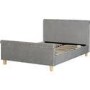 Seconique Shelby Double Bed in Crushed Velvet Grey