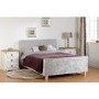 Seconique Shelby Double Bed in Crushed Velvet Grey