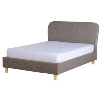 Seconique Eaton Upholstered Grey Double Bed