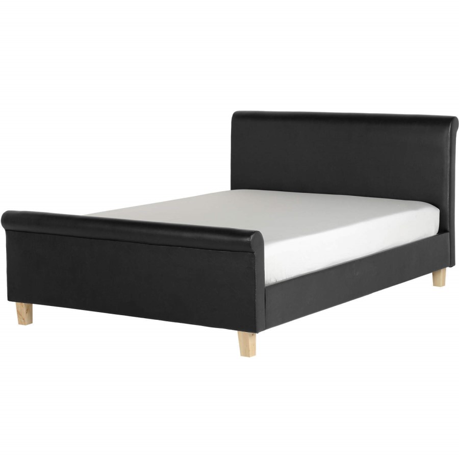 Seconique Shelby Kingsize Sleigh Bed in Black