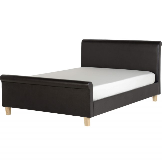 Seconique Shelby Kingsize Sleigh Bed in Brown