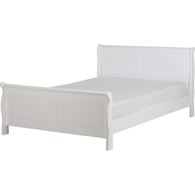 Seconique Georgia 5' Sleigh Bed in White