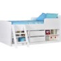 White Low Sleeper Cabin Bed with Storage - Felix - Seconique