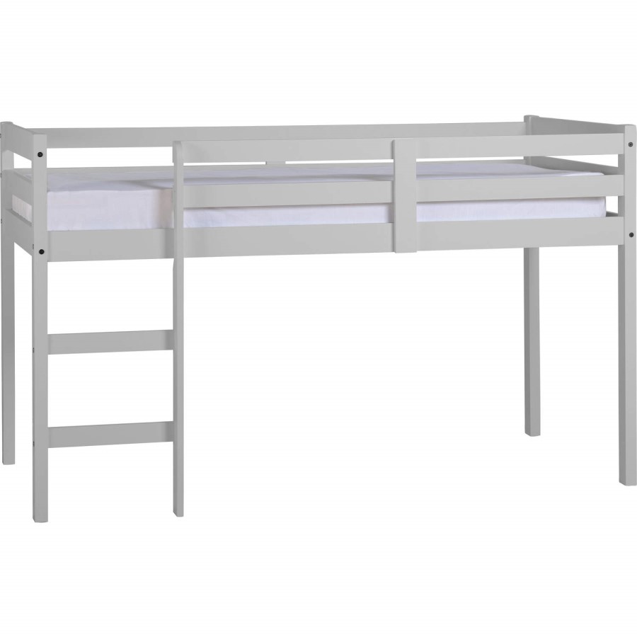 Grey Wooden Mid Sleeper Bed - Panama - Seconique