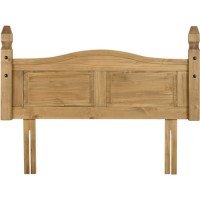 Seconique Corona 4'6 Inch  Headboard in Distressed Waxed Pine