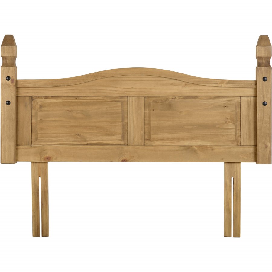 Seconique Corona 4'6 Inch  Headboard in Distressed Waxed Pine