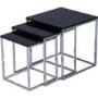 As new but box opened - Seconique Charisma High Gloss Square Nest of Tables in Black