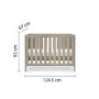 Nika Grey Convertible Mini Cot Bed - Obaby