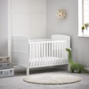20OB1302 Grace White Wooden Cot Bed with Teething Rail - Obaby