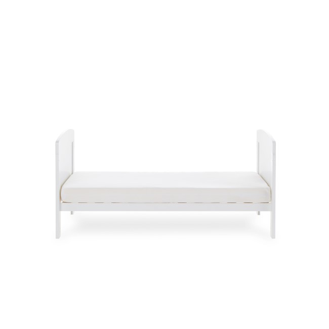 Grace White Wooden Cot Bed with Teething Rail - Obaby