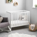 20OB1402 Bantam White Space Saver Cot with Teething Rail - Obaby
