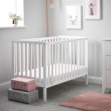 20OB1602 Bantam White Wooden Cot with Teething Rail - Obaby