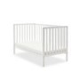 Bantam White Wooden Cot with Teething Rail - Obaby