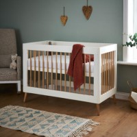 White Two Tone Mini Cot Bed - Maya - Obaby