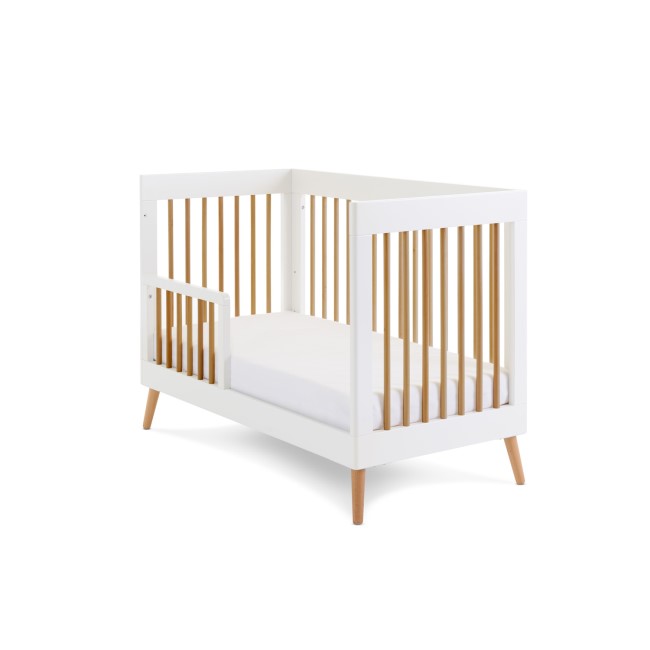 White Two Tone Mini Cot Bed - Maya - Obaby