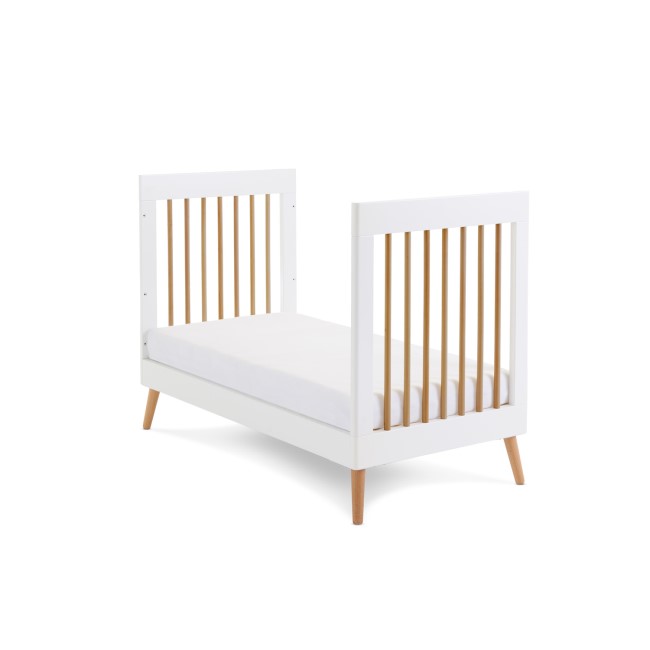 White Two Tone Mini Cot Bed - Maya - Obaby