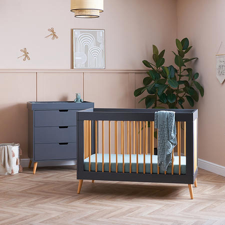 Maya Mini 2 Piece Room Set in Slate with Natural - Obaby