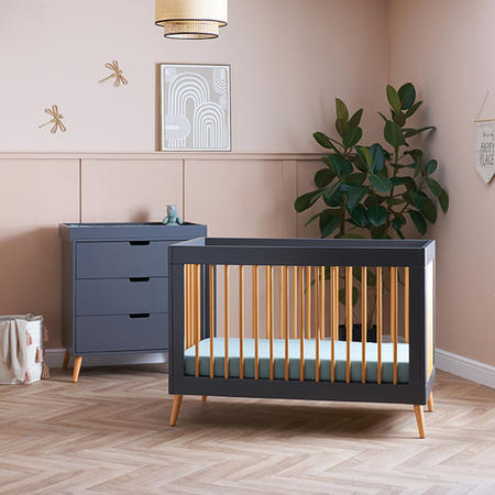 Maya Mini 2 Piece Room Set in Slate with Natural - Obaby