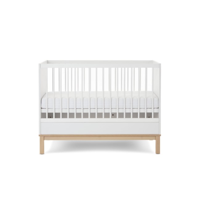 White Mini 2 Piece Nursery Furniture Set - Cot Bed and Changing Table - Astrid - Obaby