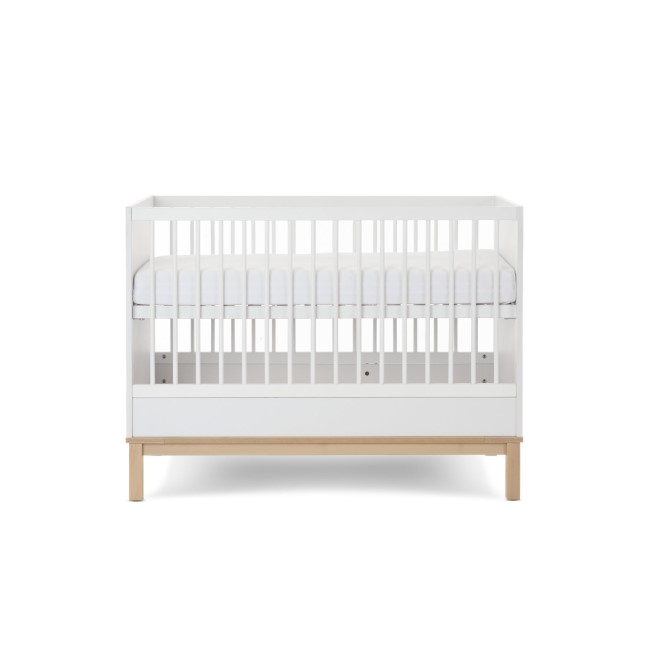 White Mini 2 Piece Nursery Furniture Set - Cot Bed and Changing Table - Astrid - Obaby