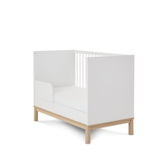 White Mini 2 Piece Nursery Furniture Set - Cot Bed and Changing Table - Astrid - Obaby