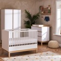 20OB3302D3 White Mini 3 Piece Nursery Furniture Set - Astrid - Obaby