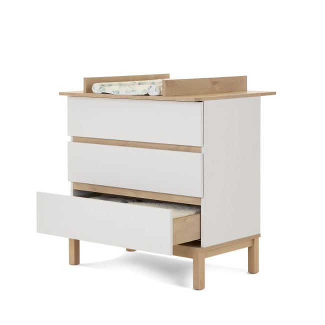 White Mini 3 Piece Nursery Furniture Set - Astrid - Obaby