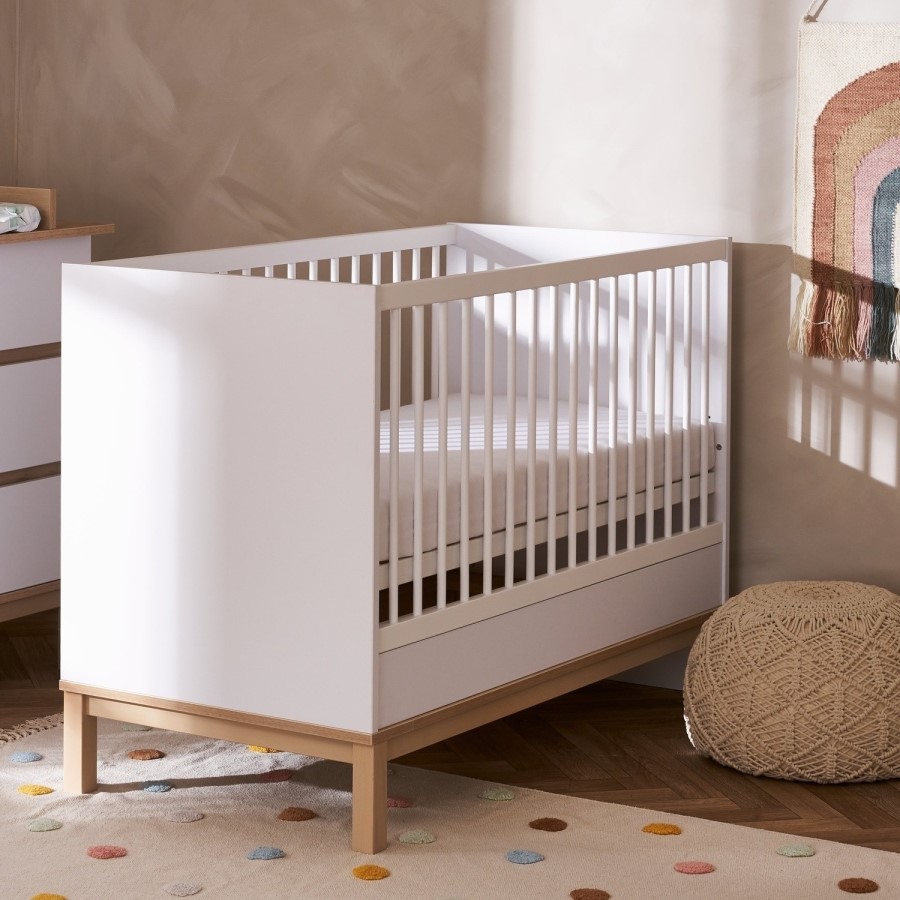 Astrid Mini Cot Bed in White - Obaby