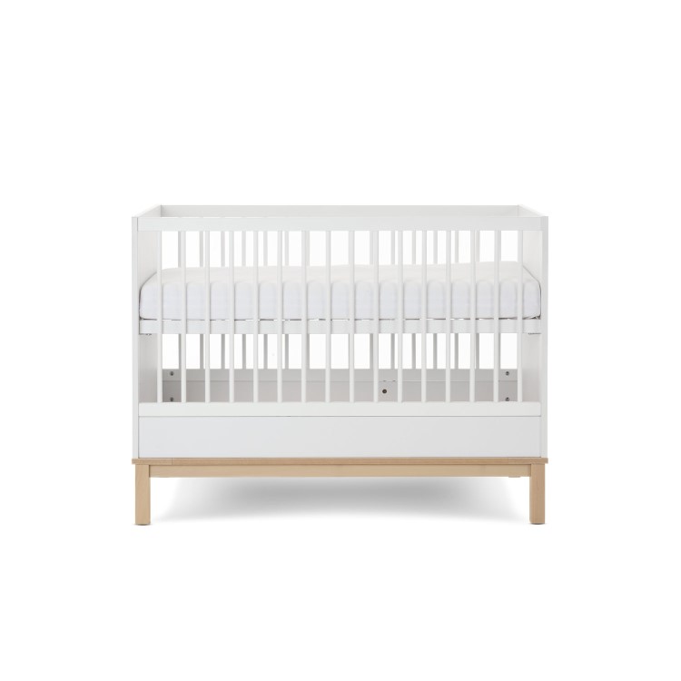 Astrid Mini Cot Bed in White - Obaby