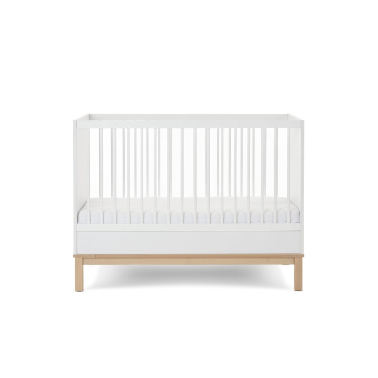 Astrid Mini Cot Bed in White - Obaby