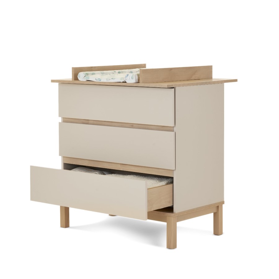 Satin Mini 2 Piece Nursery Furniture Set - Cot Bed and Changing Table - Astrid - Obaby