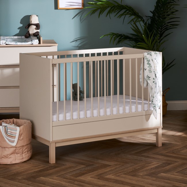 Satin Mini Two Tone Cot Bed - Astrid - Obaby