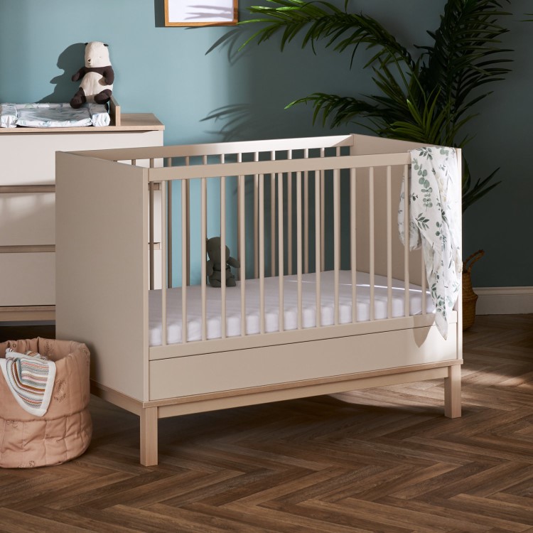 Satin Mini Two Tone Cot Bed - Astrid - Obaby