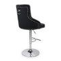 Black Velvet Adjustable Bar Stool - Sirocco
