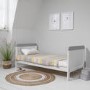 Cot Bed with Mattress and Cot Top Changer in White and Grey - Rio - Tutti Bambini