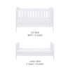 Tutti Bambini Rio White Cot Bed with Mattress and Cot Top Changer 