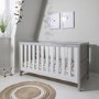 White and Grey Convertible 3 in 1 Cot Bed - Modena - Tutti Bambini