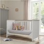 White and Oak Convertible 3 in 1 Cot Bed - Verona - Tutti Bambini