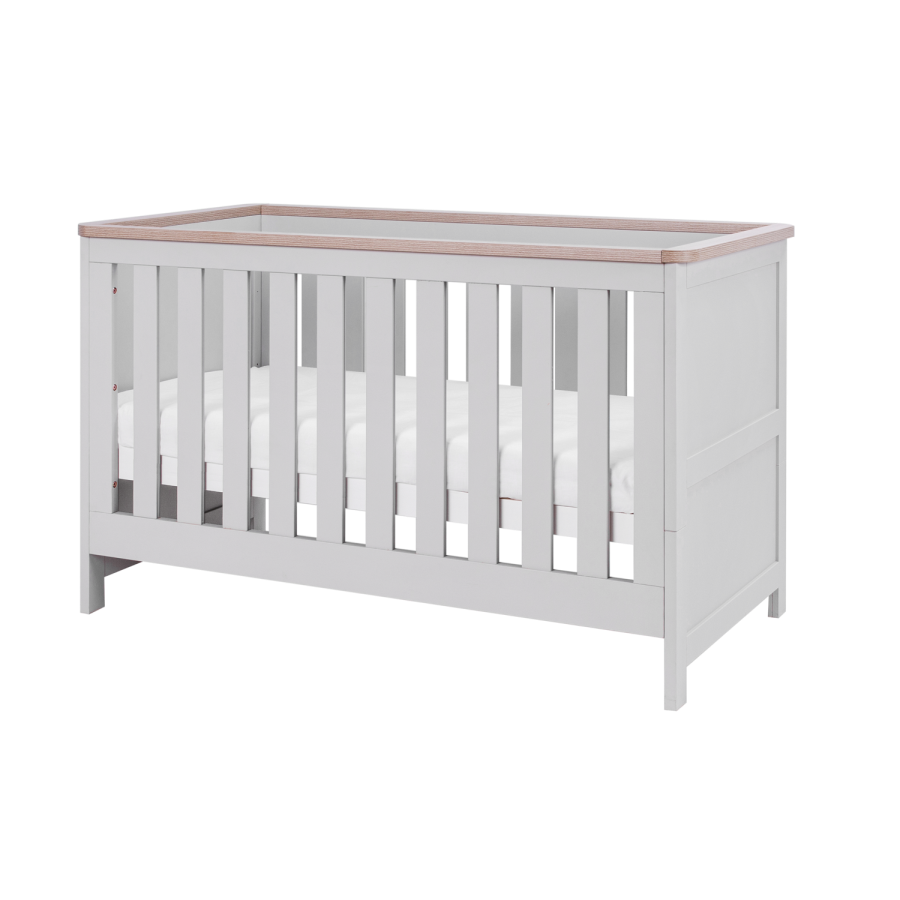 Tutti Bambini Verona Cot Bed in Dove Grey and Oak