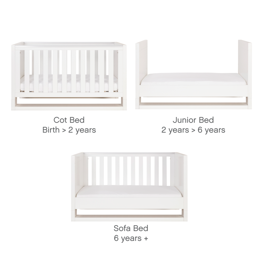 Tutti Bambini Rimini Cot Bed - High Gloss White