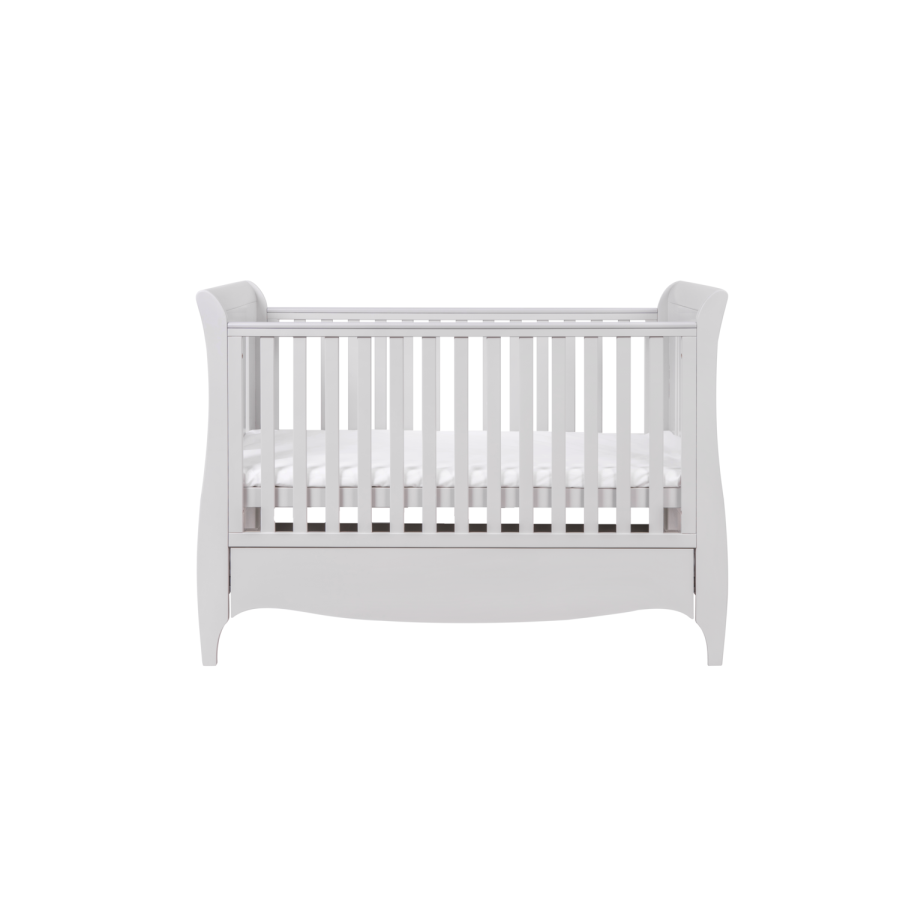 Grey Sleigh Cot Bed with Drawer - Tutti Bambini Roma 