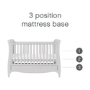 Grey Sleigh Cot Bed with Drawer - Tutti Bambini Roma 