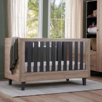 Tutti Bambini Como Cot Bed - Distressed Oak / Slate Grey