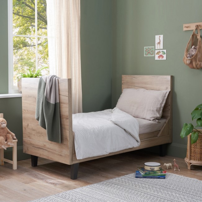 Tutti Bambini Como Cot Bed - Distressed Oak / Slate Grey