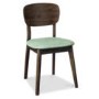 GRADE A1 - Bentley Designs Oslo Walnut Verbk Pair of Chairs Linen Fabric
