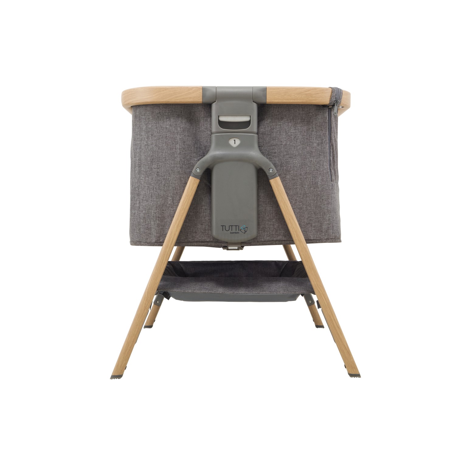 Tutti Bambini CoZee Air Bedside Crib - Oak and Charcoal - Furniture123
