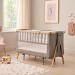 Bedside Crib and Cot in Light Grey and Oak - Cozee XL - Tutti Bambini