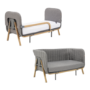 GRADE A1 - Tutti Bambini Cozee XL Junior Bed & Sofa Expansion Pack - Oak / Charcoal